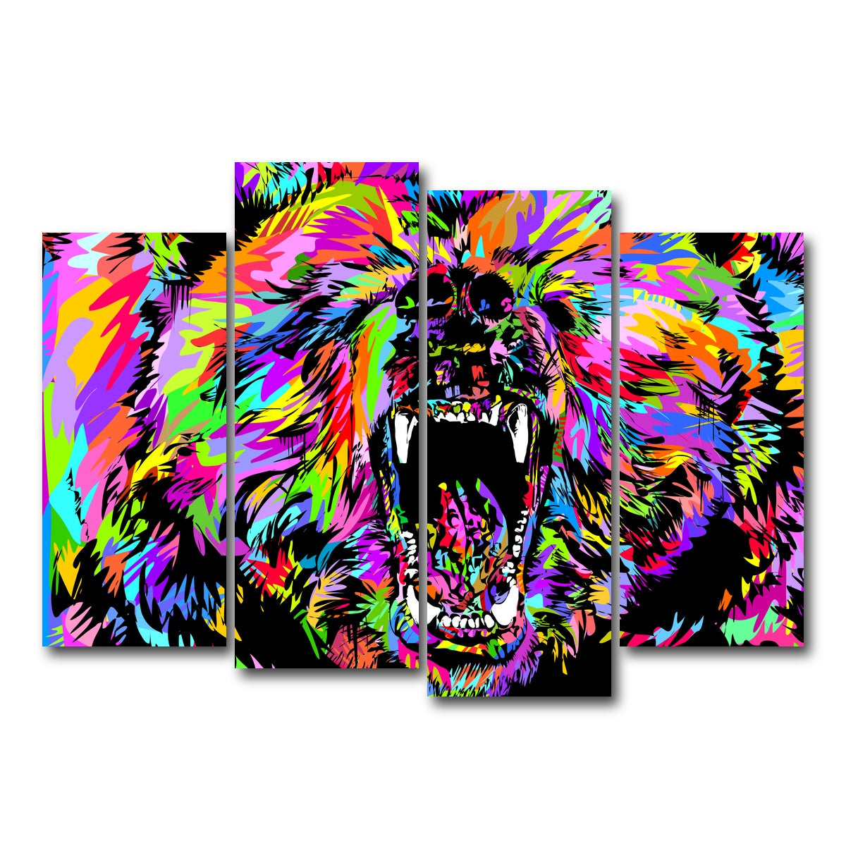 AUTO-MOCKUP WHITE | Bear Drome | 4 Piece | Gallery Wrap Canvas | group=4_normal