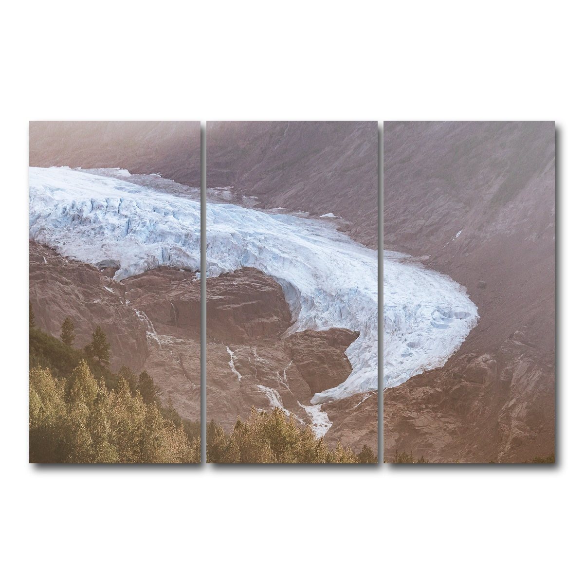 AUTO-MOCKUP WHITE | Bear Glacier | 3 Piece | Gallery Wrap Canvas | group=12x24