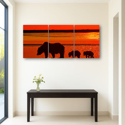 AUTO-MOCKUP ROOM | Bear & Her Cubs Wall Art