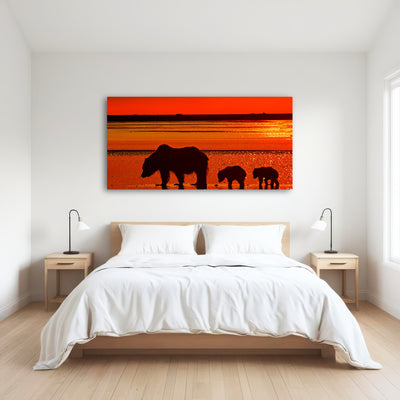AUTO-MOCKUP ROOM | Bear & Her Cubs Wall Art