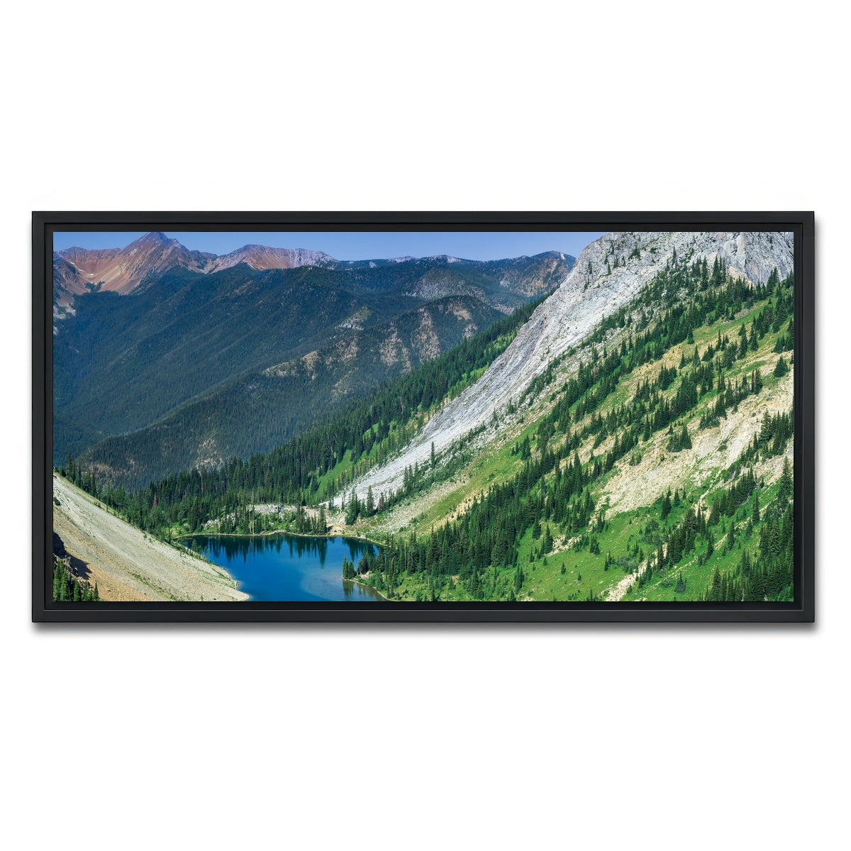 AUTO-MOCKUP WHITE | Bear Lake | 1 Piece | Black Framed Canvas | group=2x1