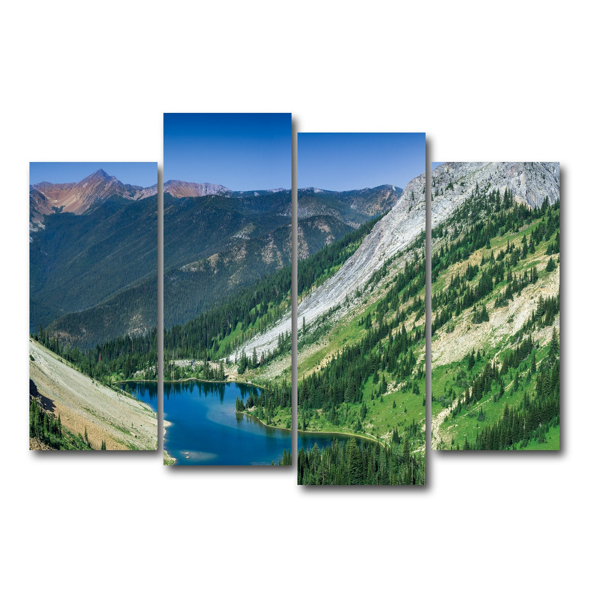 AUTO-MOCKUP WHITE | Bear Lake | 4 Piece | Gallery Wrap Canvas | group=4_normal