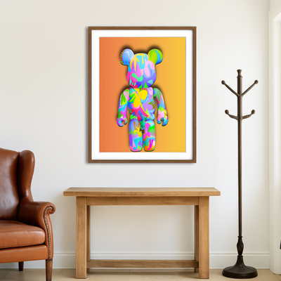 AUTO-MOCKUP ROOM | Bear brick Wall Art