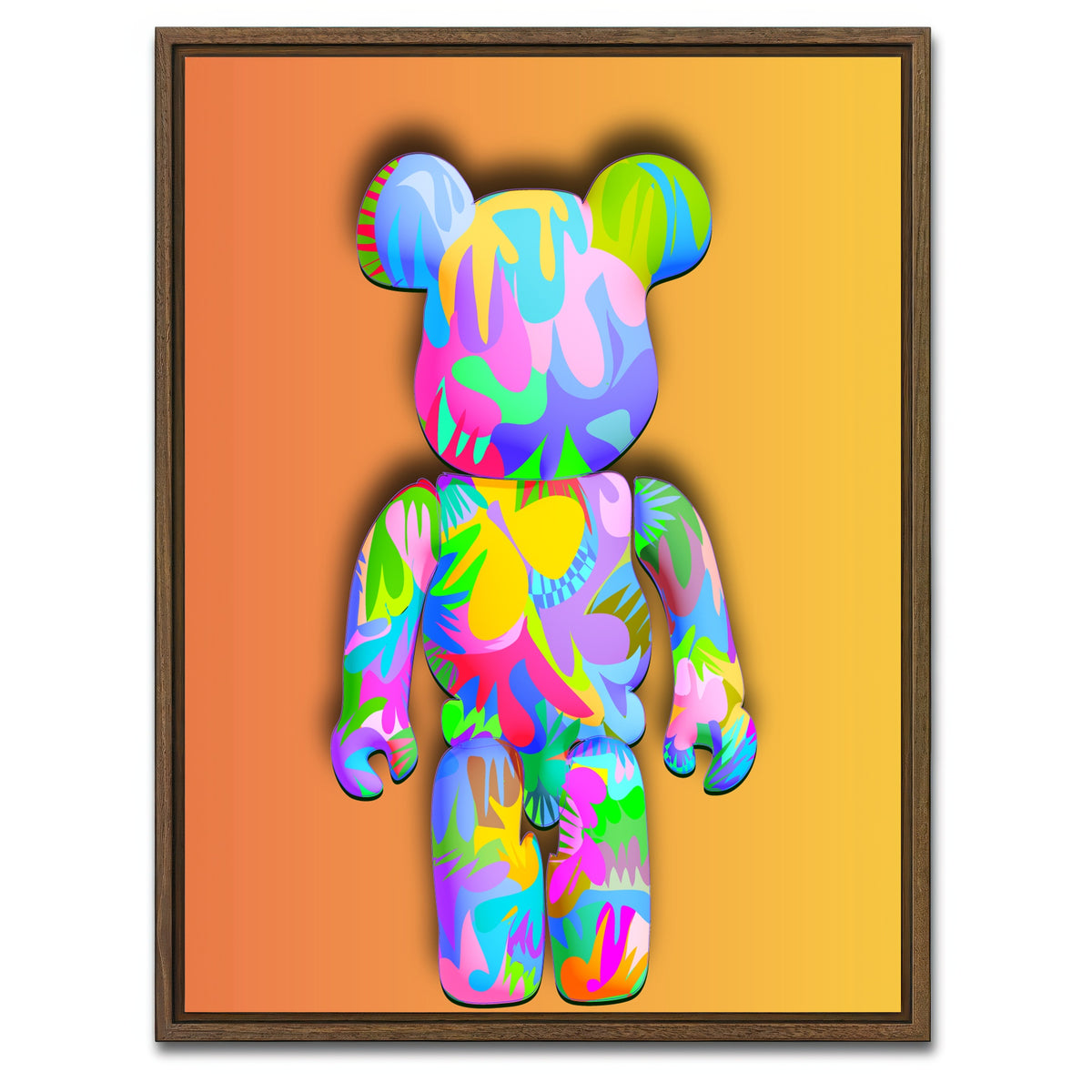 AUTO-MOCKUP WHITE | Bear brick | 1 Piece | Walnut Framed Canvas | group=3x4