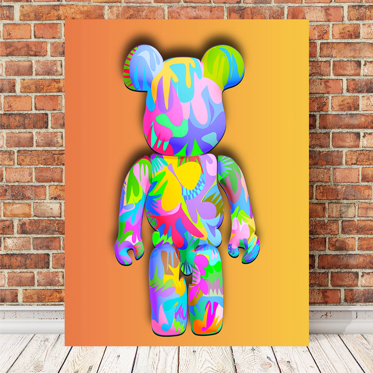 Bear brick Wall Art