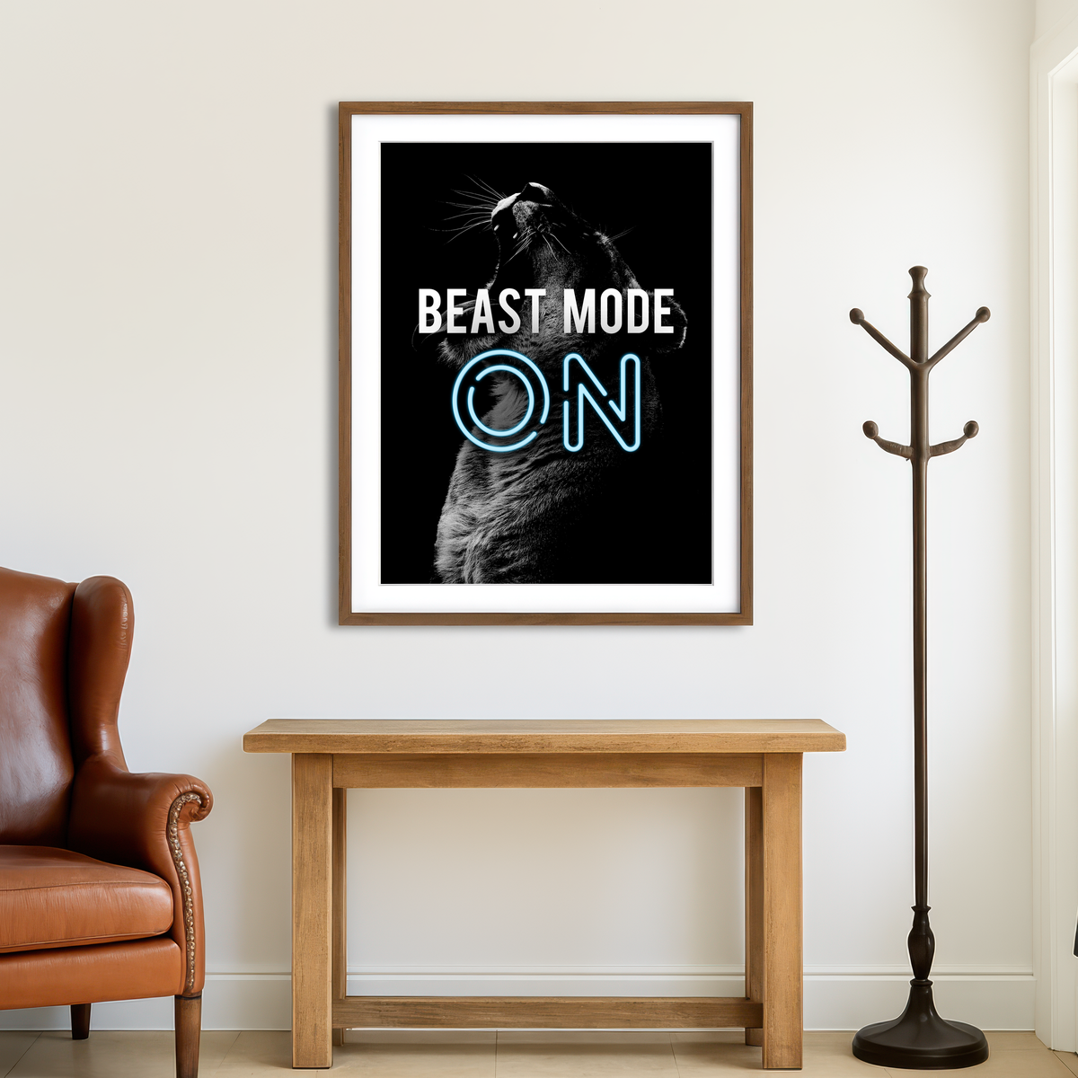 AUTO-MOCKUP ROOM | Beast Mode Wall Art
