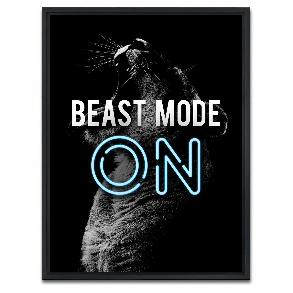 AUTO-MOCKUP WHITE | Beast mode | 1 Piece | Black Framed Canvas | group=3x4