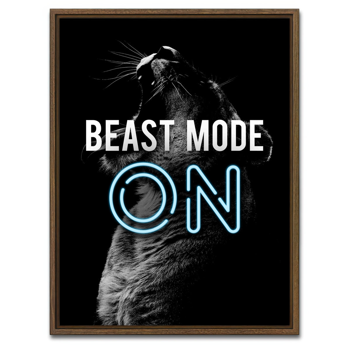 AUTO-MOCKUP WHITE | Beast mode | 1 Piece | Walnut Framed Canvas | group=3x4