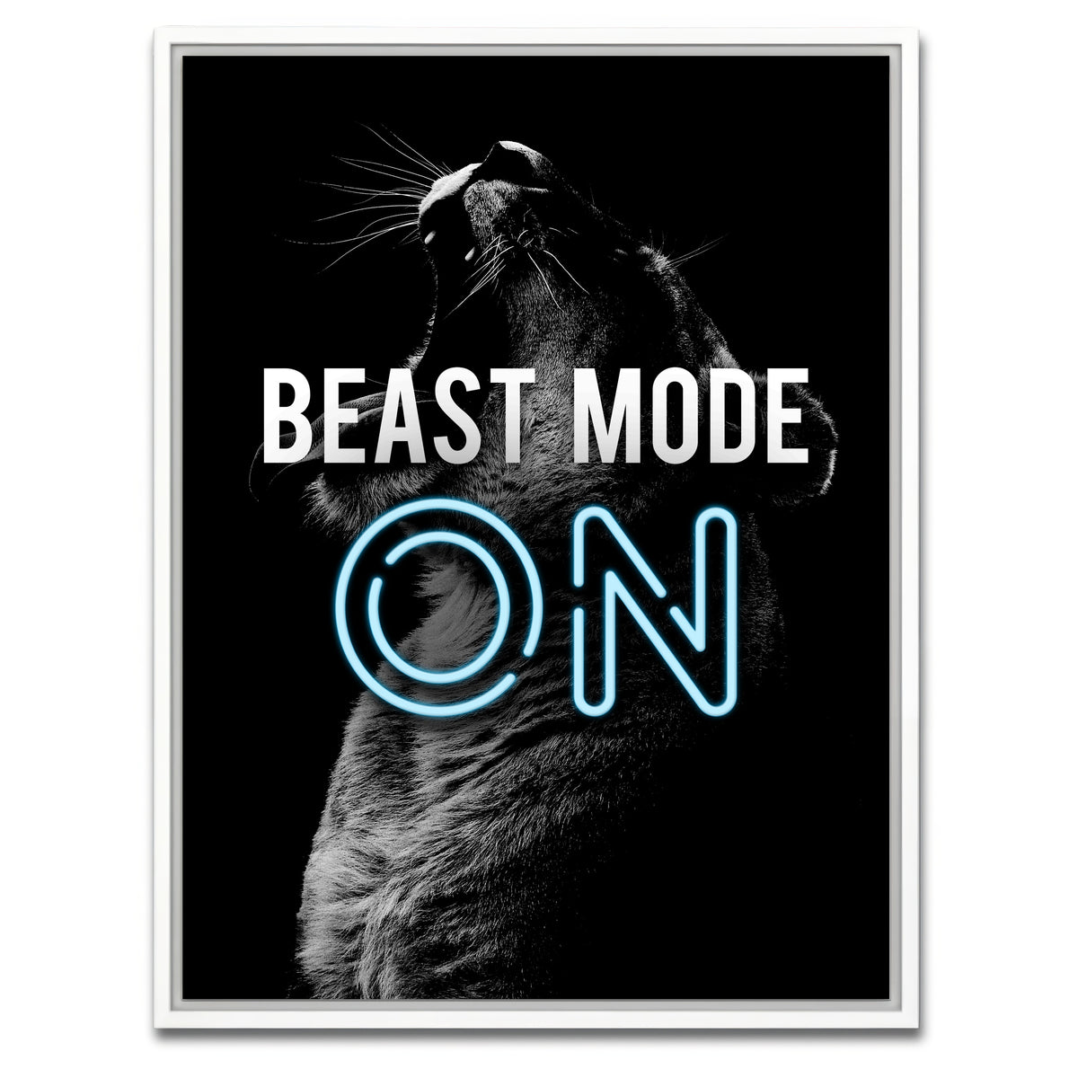 AUTO-MOCKUP WHITE | Beast mode | 1 Piece | White Framed Canvas | group=3x4