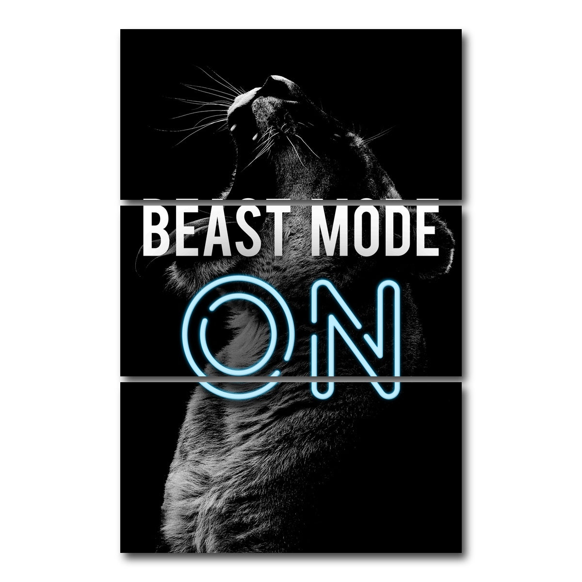 AUTO-MOCKUP WHITE | Beast mode | 3 Piece | Gallery Wrap Canvas | group=12x24_stacked
