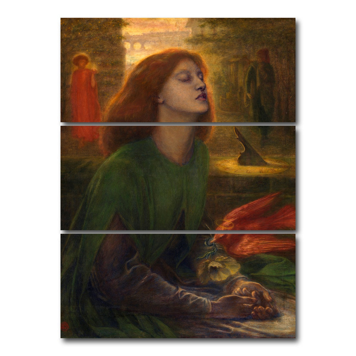 AUTO-MOCKUP WHITE | Beata Beatrix | 3 Piece | Gallery Wrap Canvas | group=8x18_stacked