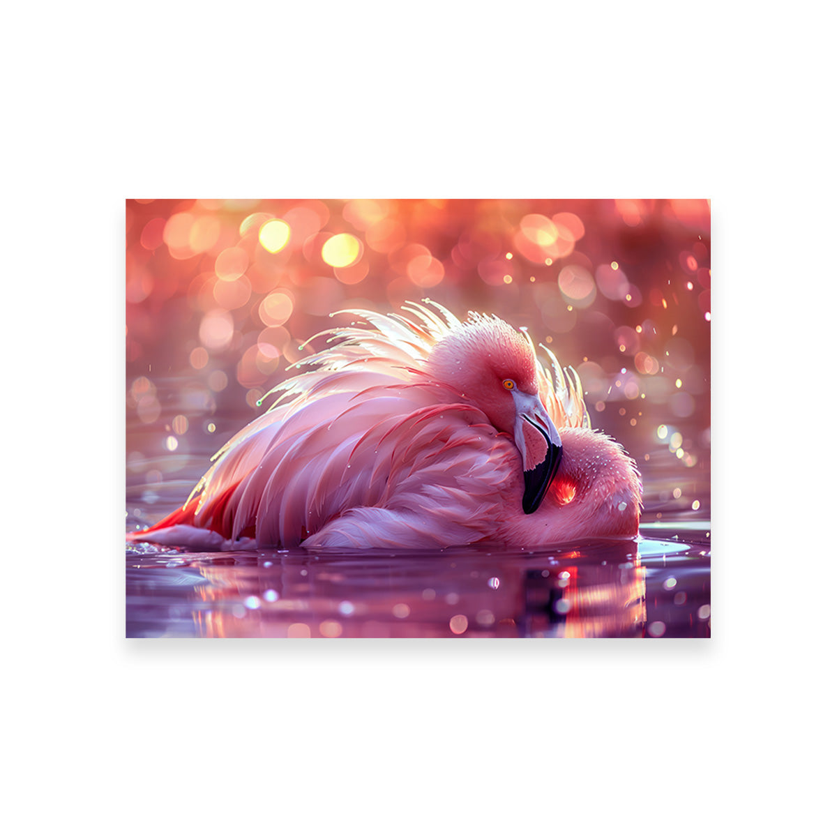 Beautiful Pink Flamingo Wall Art