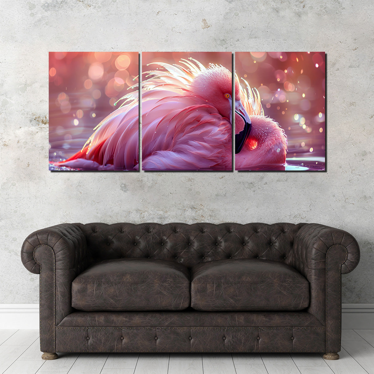 Beautiful Pink Flamingo Wall Art
