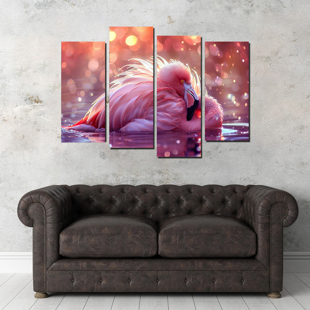 Beautiful Pink Flamingo Wall Art
