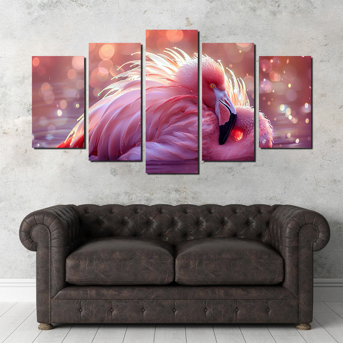 Beautiful Pink Flamingo Wall Art