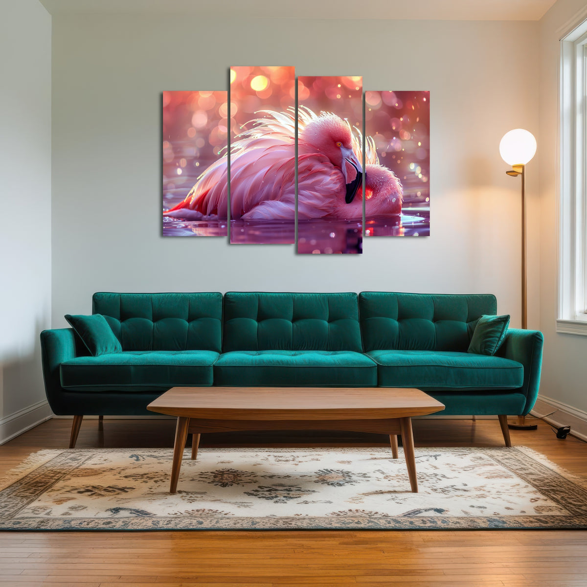 AUTO-MOCKUP ROOM | Beautiful Pink Flamingo