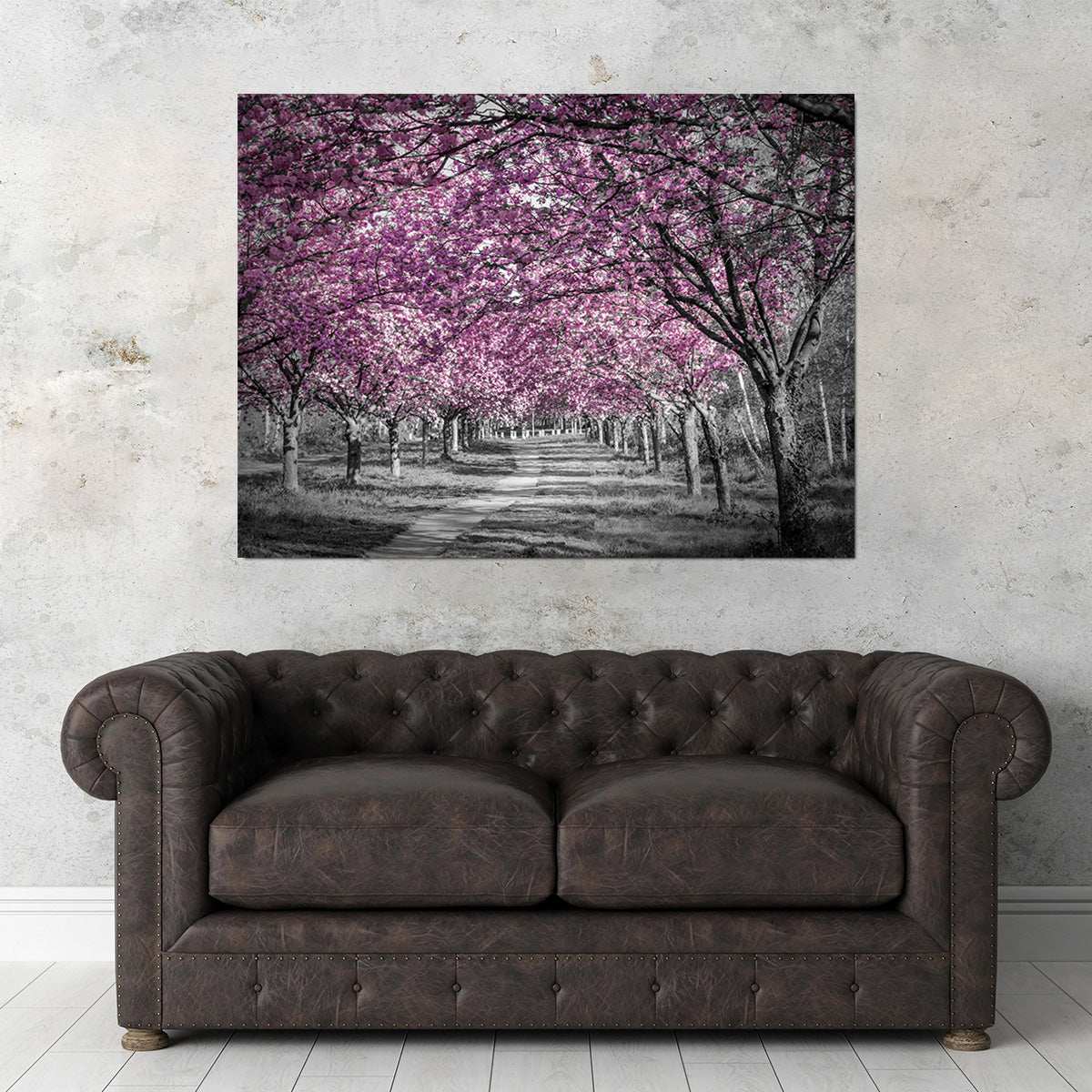 Beautiful Cherry Blossom Alley in Pink Wall Art