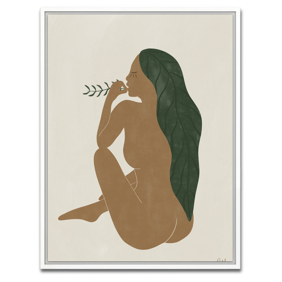 AUTO-MOCKUP WHITE | Beauty Seated | 1 Piece | White Framed Canvas | group=3x4