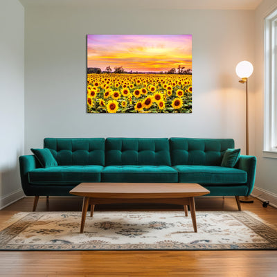 AUTO-MOCKUP ROOM | Bed of Sunflowers