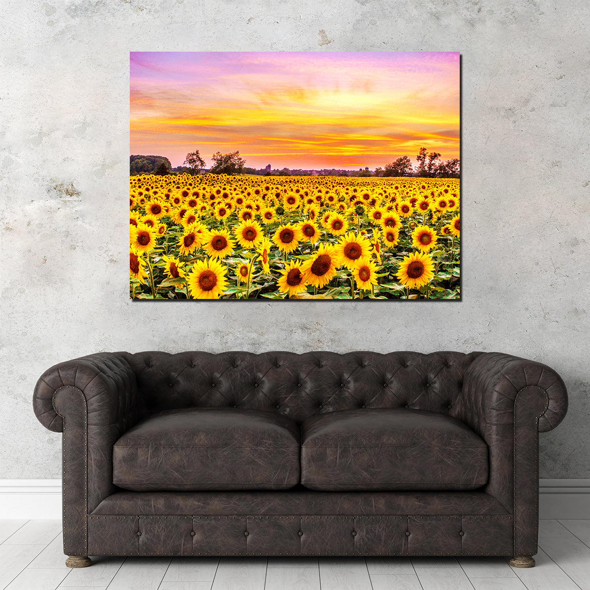 Bed of Sunflowers Wall Art