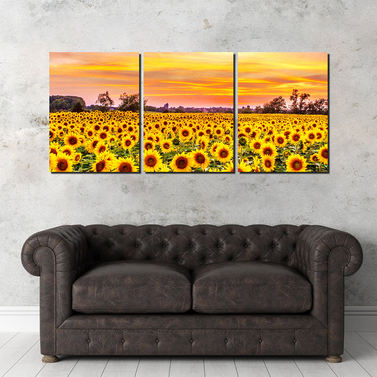 Bed of Sunflowers Wall Art