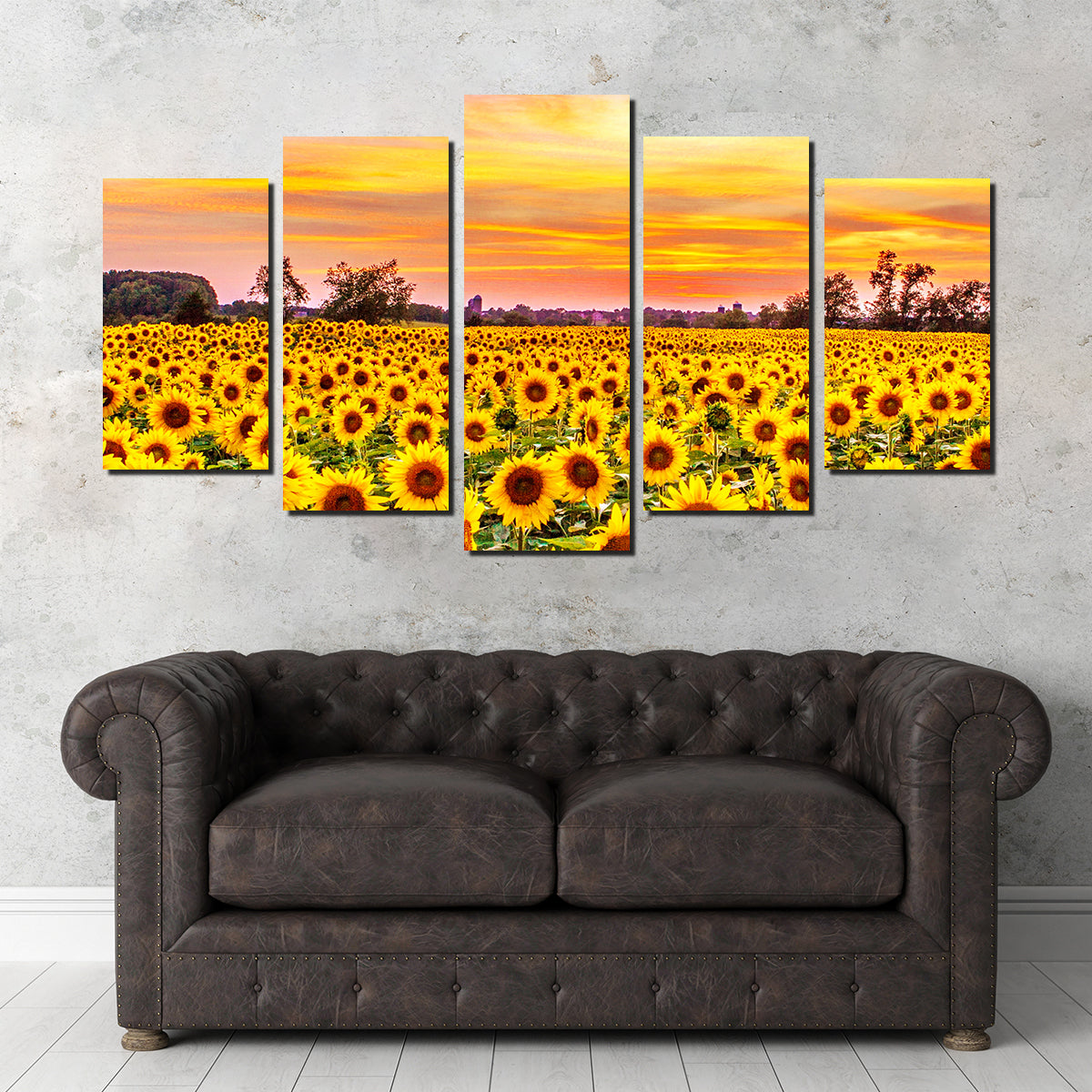 Bed of Sunflowers Wall Art
