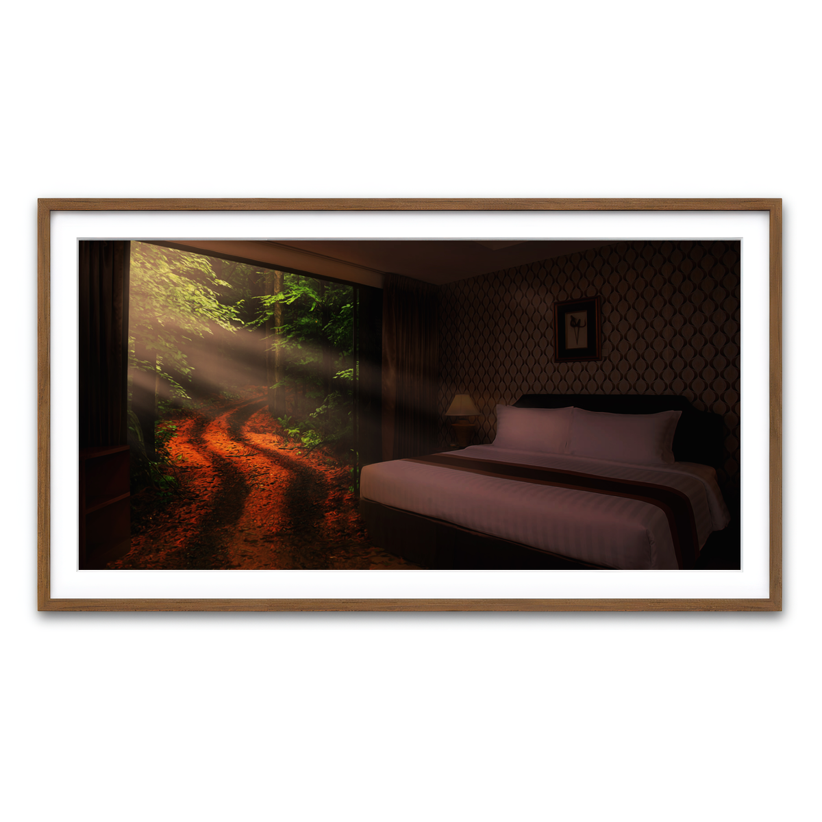 Framed Print 2x1 Walnut