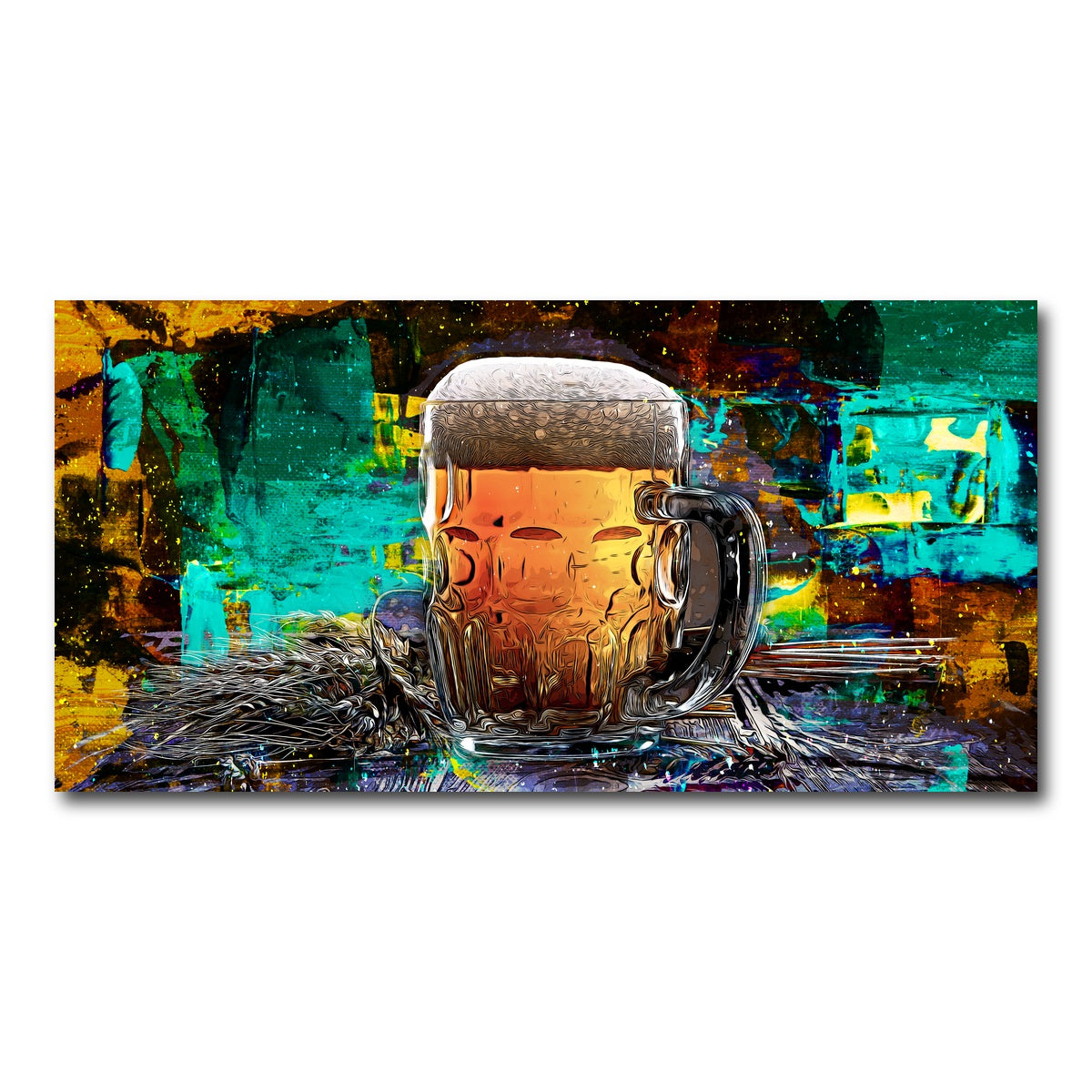 AUTO-MOCKUP WHITE | Beer Me Abstract | 1 Piece | Gallery Wrap Canvas | group=2x1