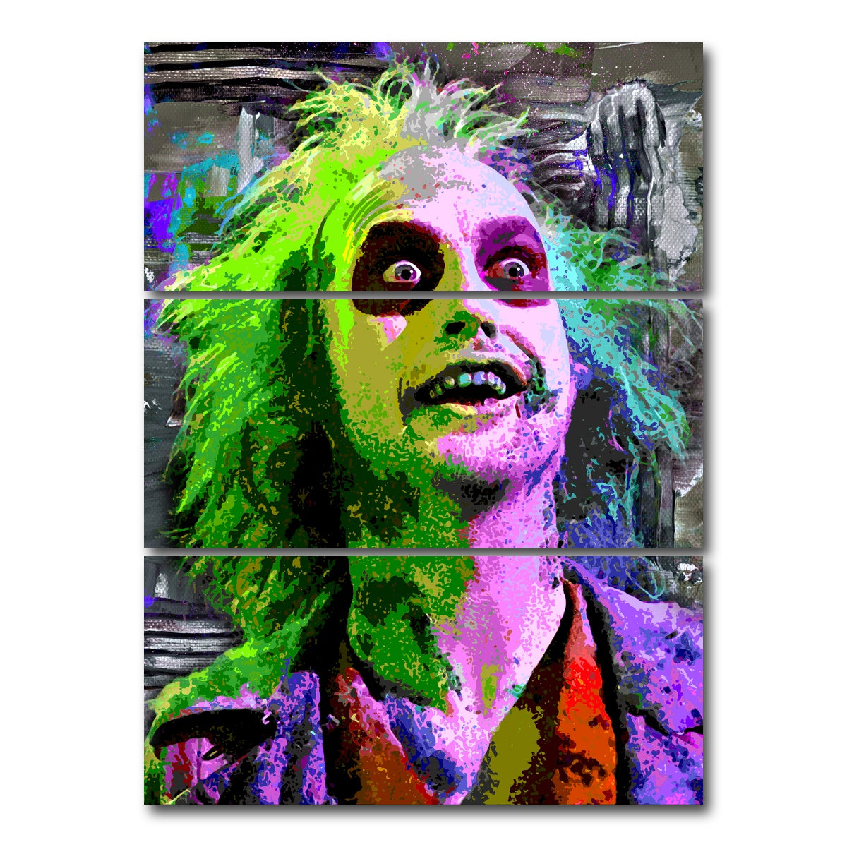 AUTO-MOCKUP WHITE | Beetlejuice | 3 Piece | Gallery Wrapped | group=8x18_stacked