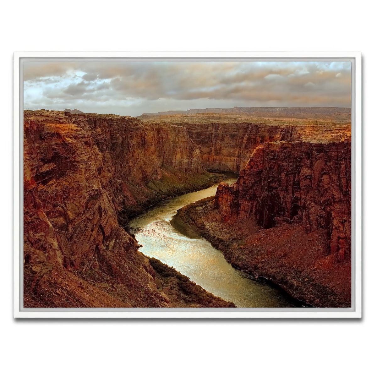 AUTO-MOCKUP WHITE | Beginning of the Grand Canyon | 1 Piece | White Framed Canvas | group=4x3