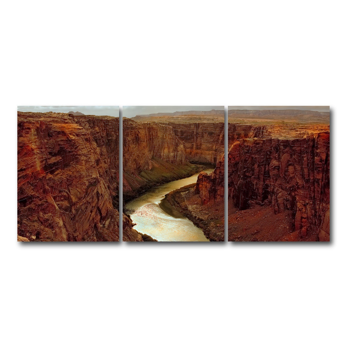 AUTO-MOCKUP WHITE | Beginning of the Grand Canyon | 3 Piece | Gallery Wrap Canvas | group=18x24