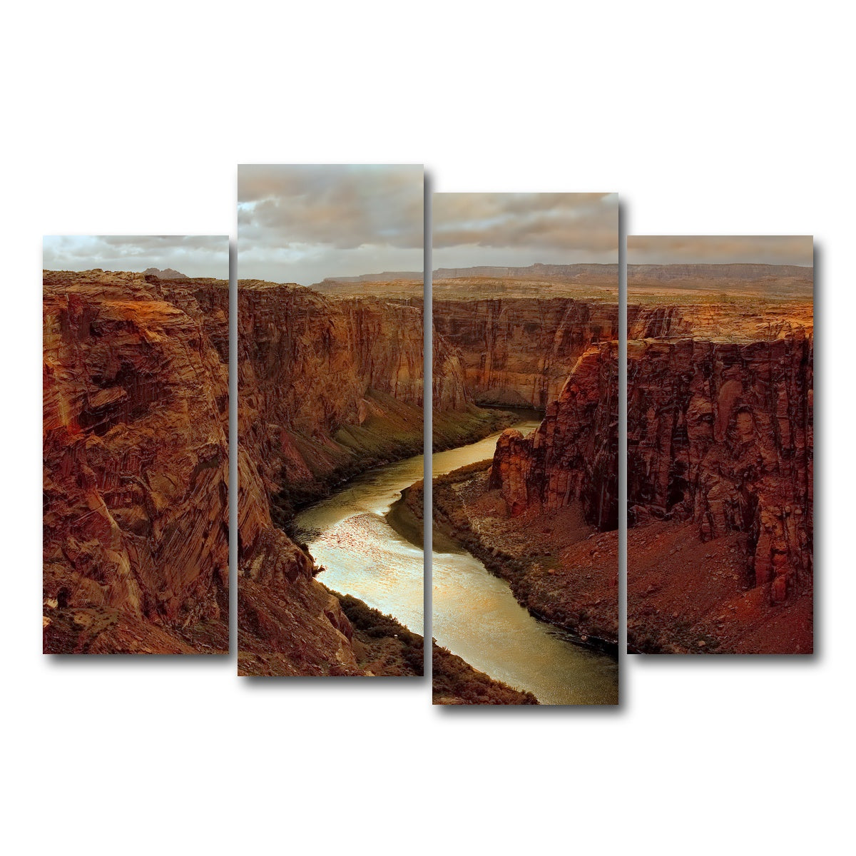 AUTO-MOCKUP WHITE | Beginning of the Grand Canyon | 4 Piece | Gallery Wrap Canvas | group=4_normal