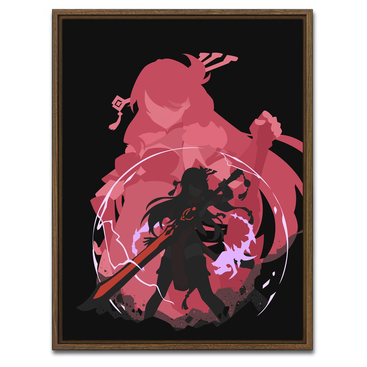 AUTO-MOCKUP WHITE | Beidou | 1 Piece | Walnut Framed Canvas | group=3x4