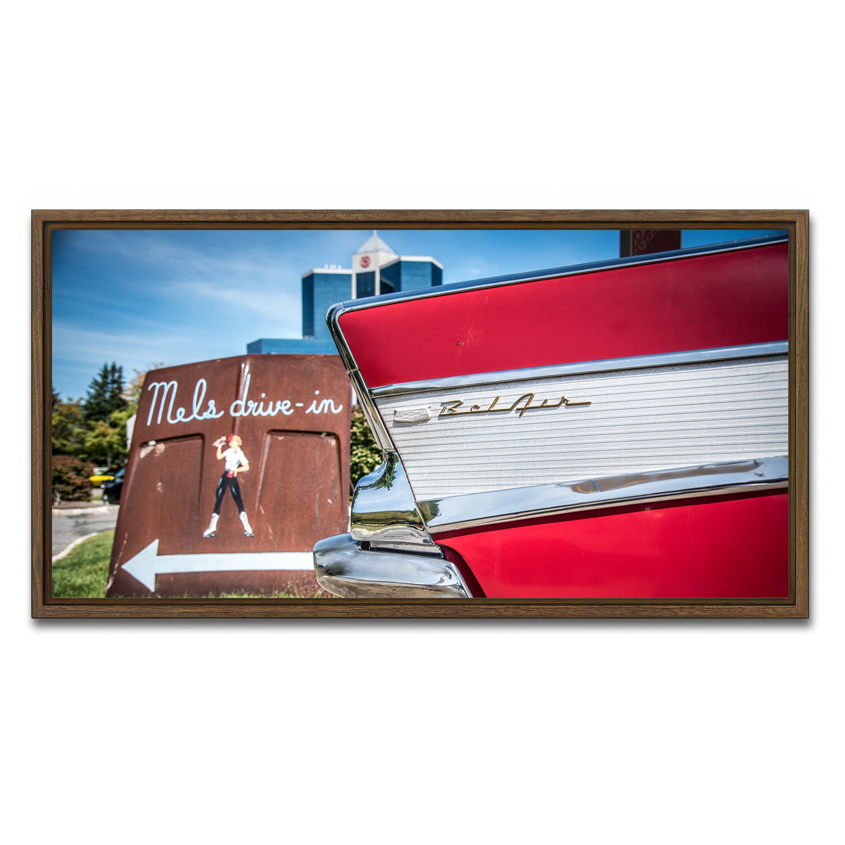 AUTO-MOCKUP WHITE | Bel Air | 1 Piece | Walnut Framed Canvas | group=2x1