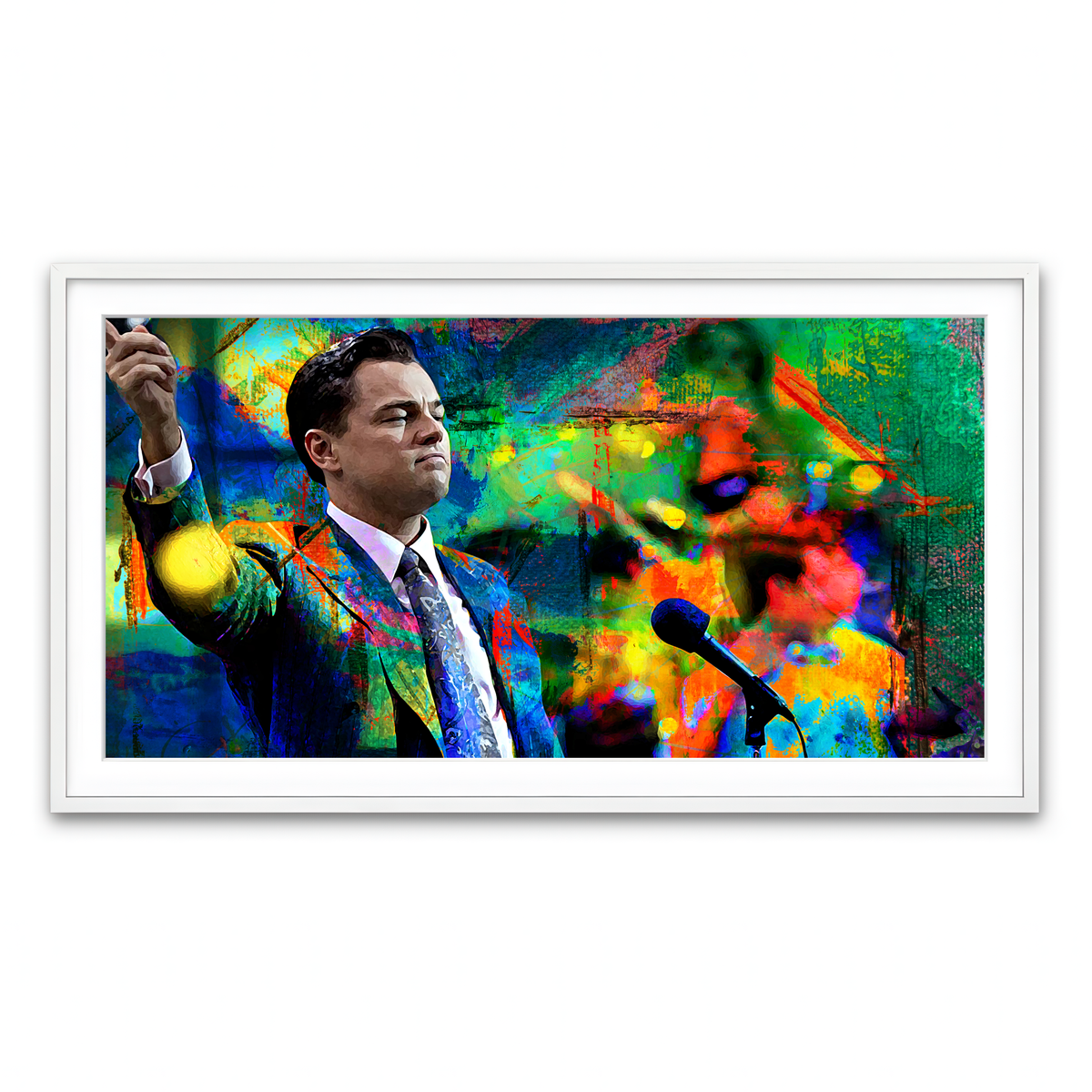 Framed Print 2x1 White