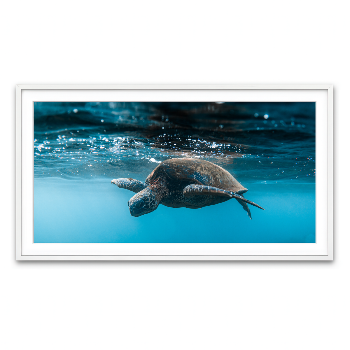 Framed Print 2x1 White