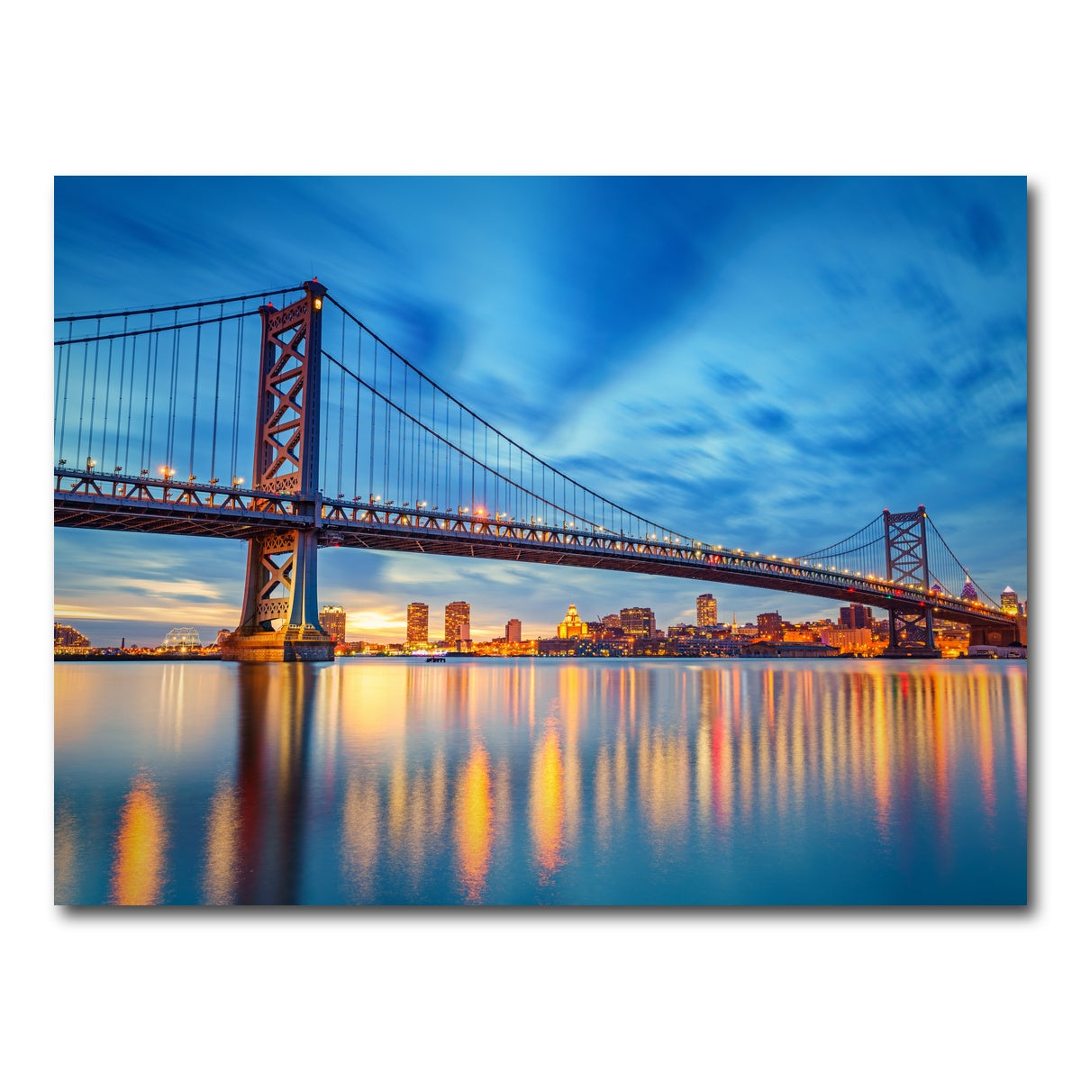 AUTO-MOCKUP WHITE | Ben Franklin Bridge | 1 Piece | Gallery Wrap Canvas | group=4x3