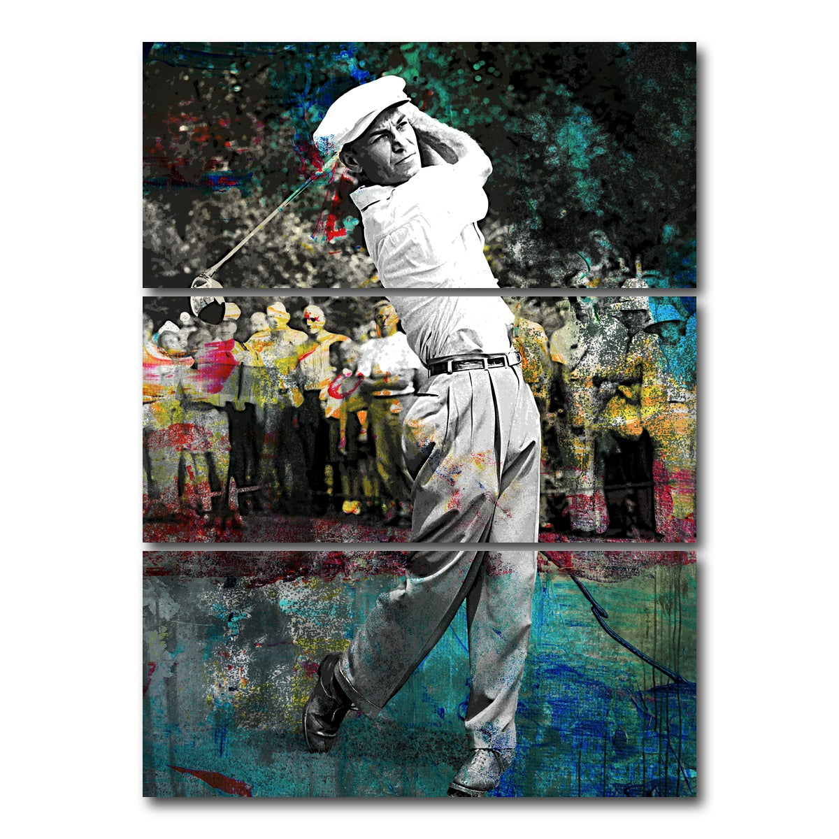 AUTO-MOCKUP WHITE | Ben Hogan | 3 Piece | Gallery Wrap Canvas | group=8x18_stacked