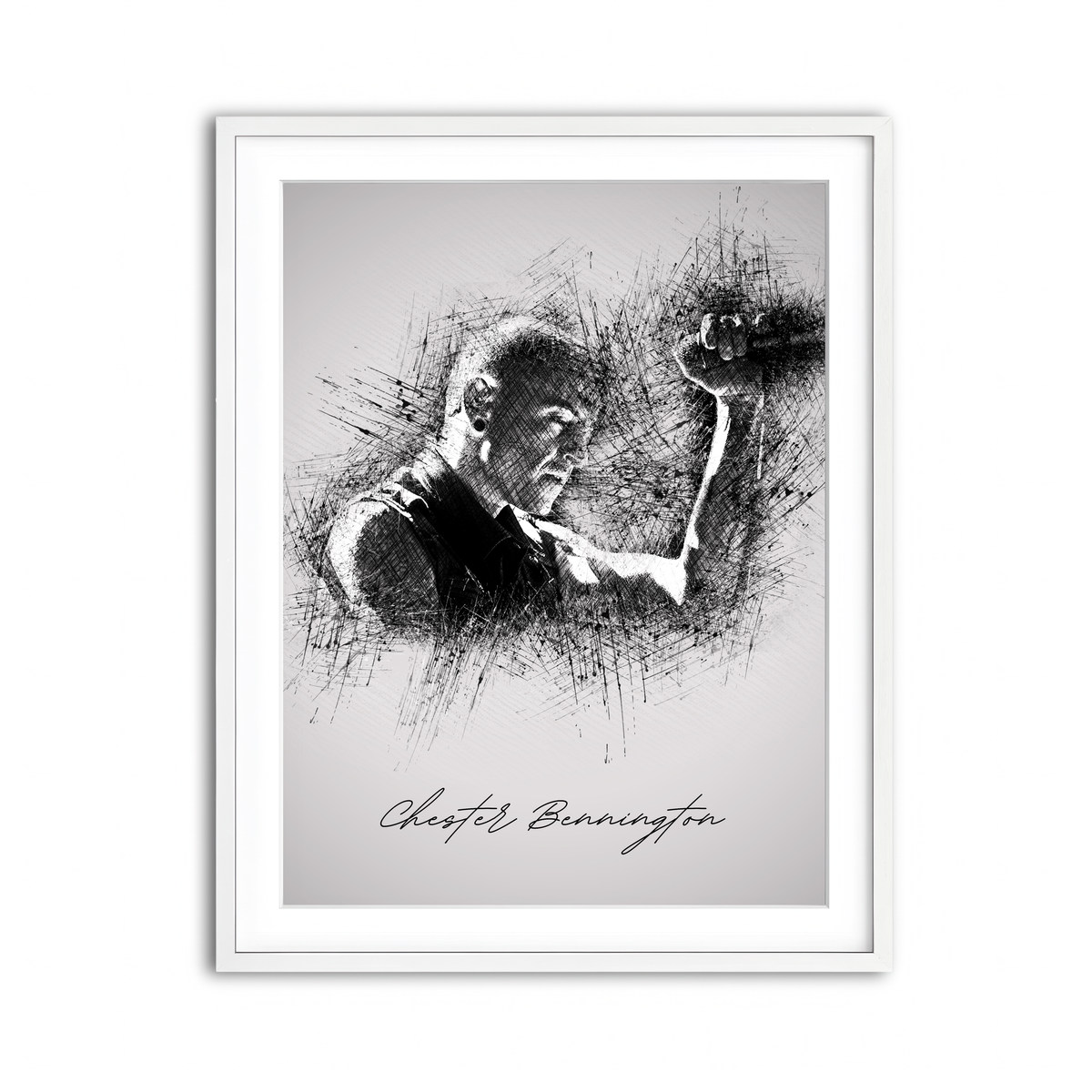 Framed Print 3x4 White