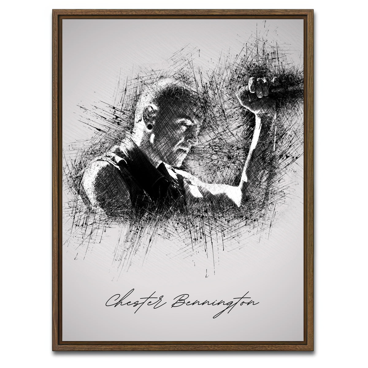 AUTO-MOCKUP WHITE | Bennington | 1 Piece | Walnut Framed Canvas | group=3x4