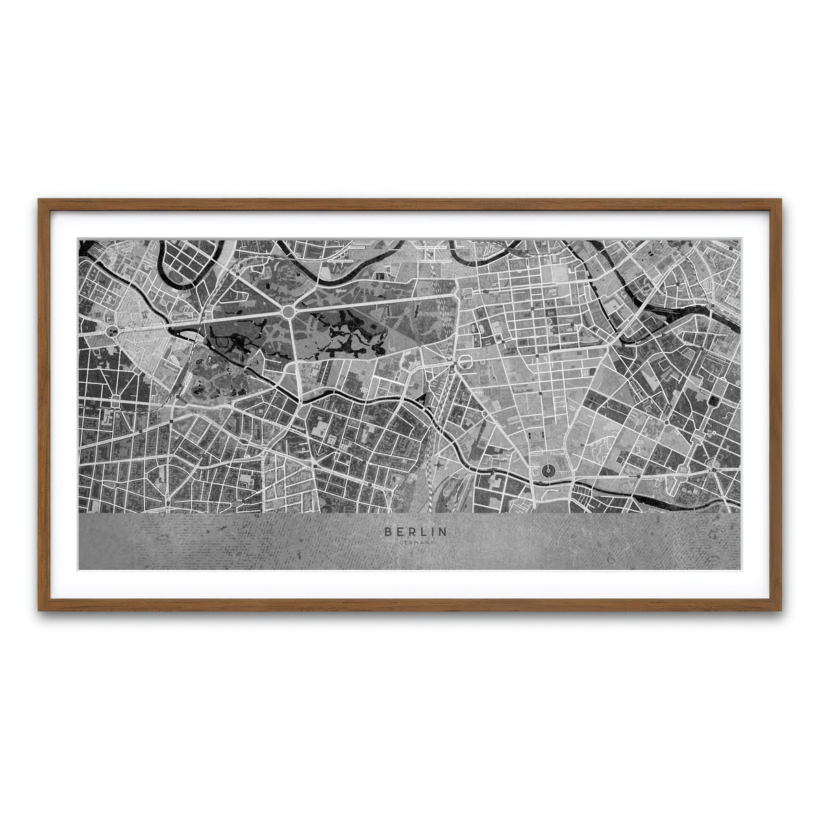 Framed Print 2x1 Walnut