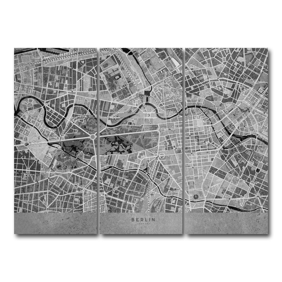 AUTO-MOCKUP WHITE | Berlin Map 2 | 3 Piece | Gallery Wrap Canvas | group=8x18