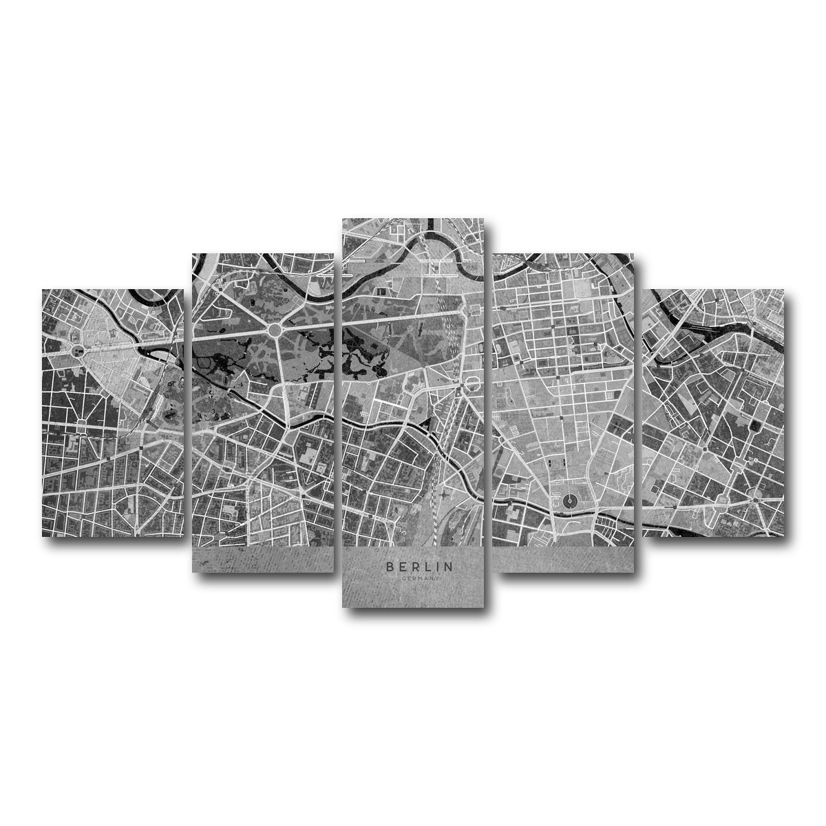 AUTO-MOCKUP WHITE | Berlin Map 2 | 5 Piece | Gallery Wrap Canvas | group=5_normal