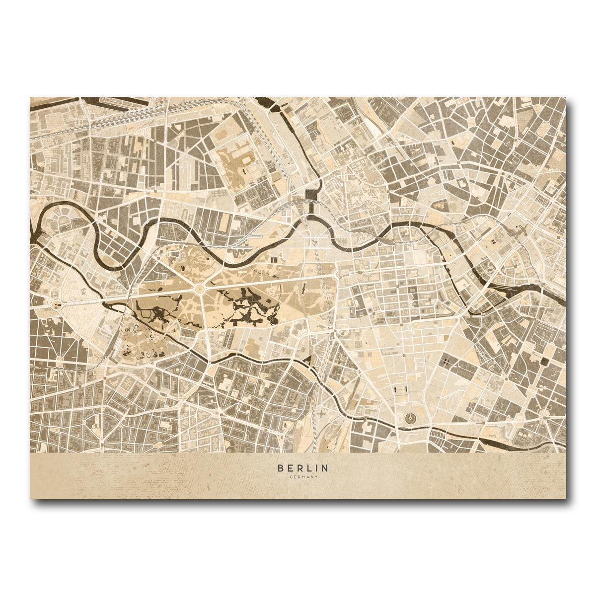 AUTO-MOCKUP WHITE | Berlin Map | 1 Piece | Gallery Wrap Canvas | group=4x3