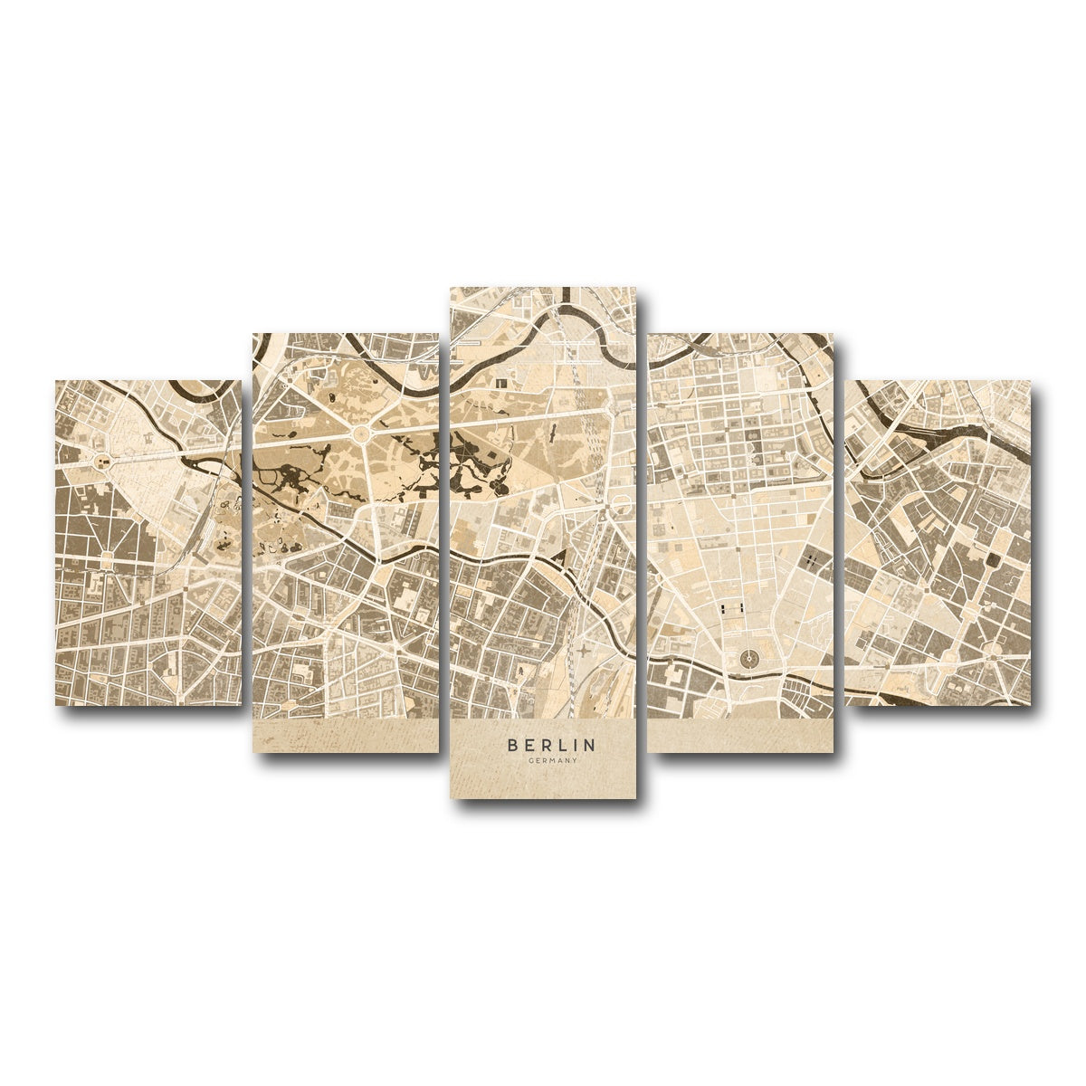 AUTO-MOCKUP WHITE | Berlin Map | 5 Piece | Gallery Wrap Canvas | group=5_normal