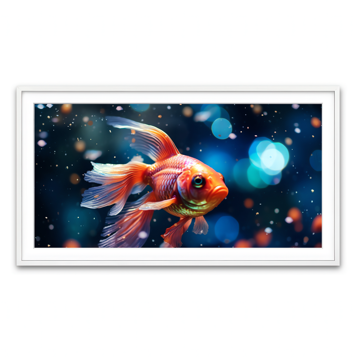 Framed Print 2x1 White