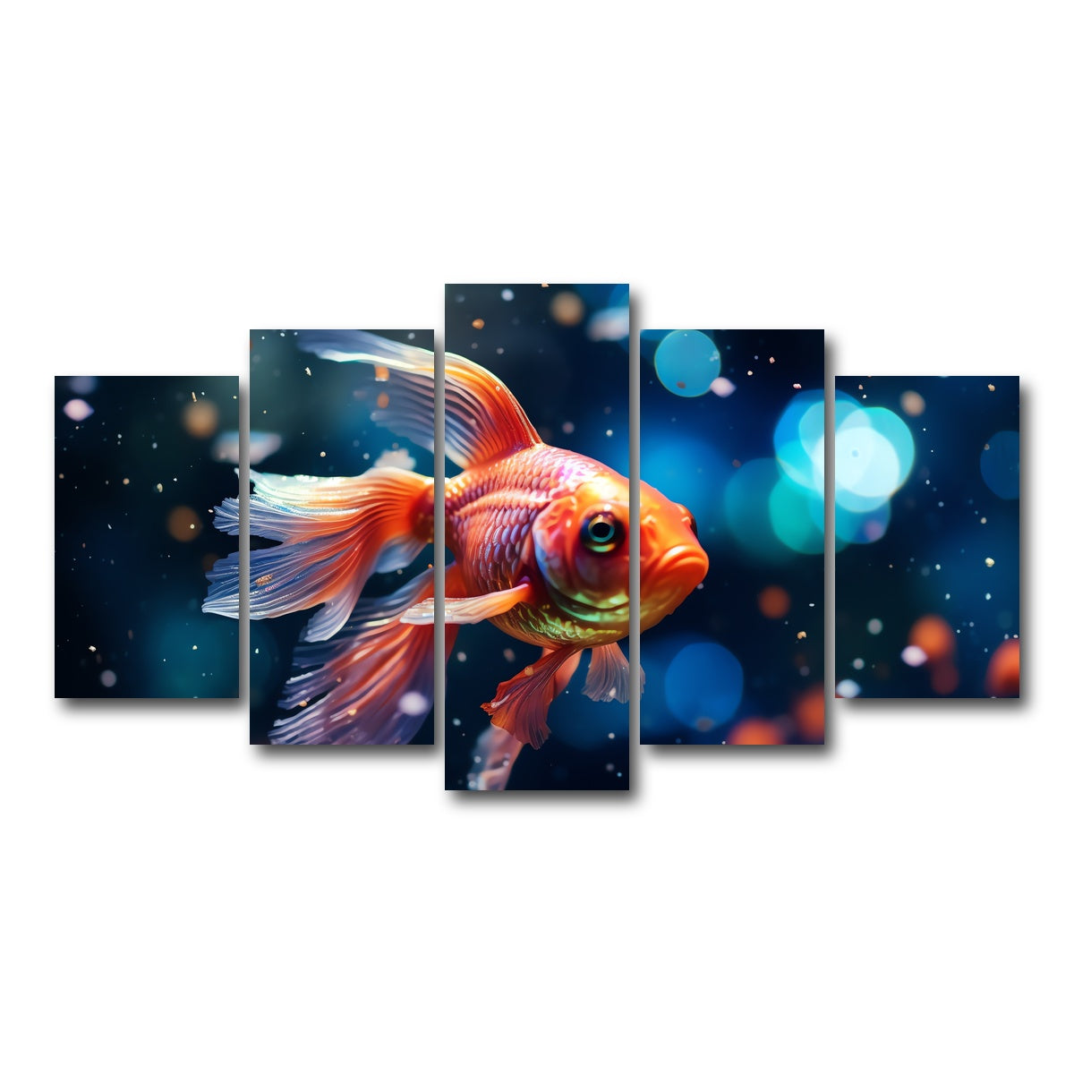 AUTO-MOCKUP WHITE | Betta Fish | 5 Piece | Gallery Wrap Canvas | group=5_normal