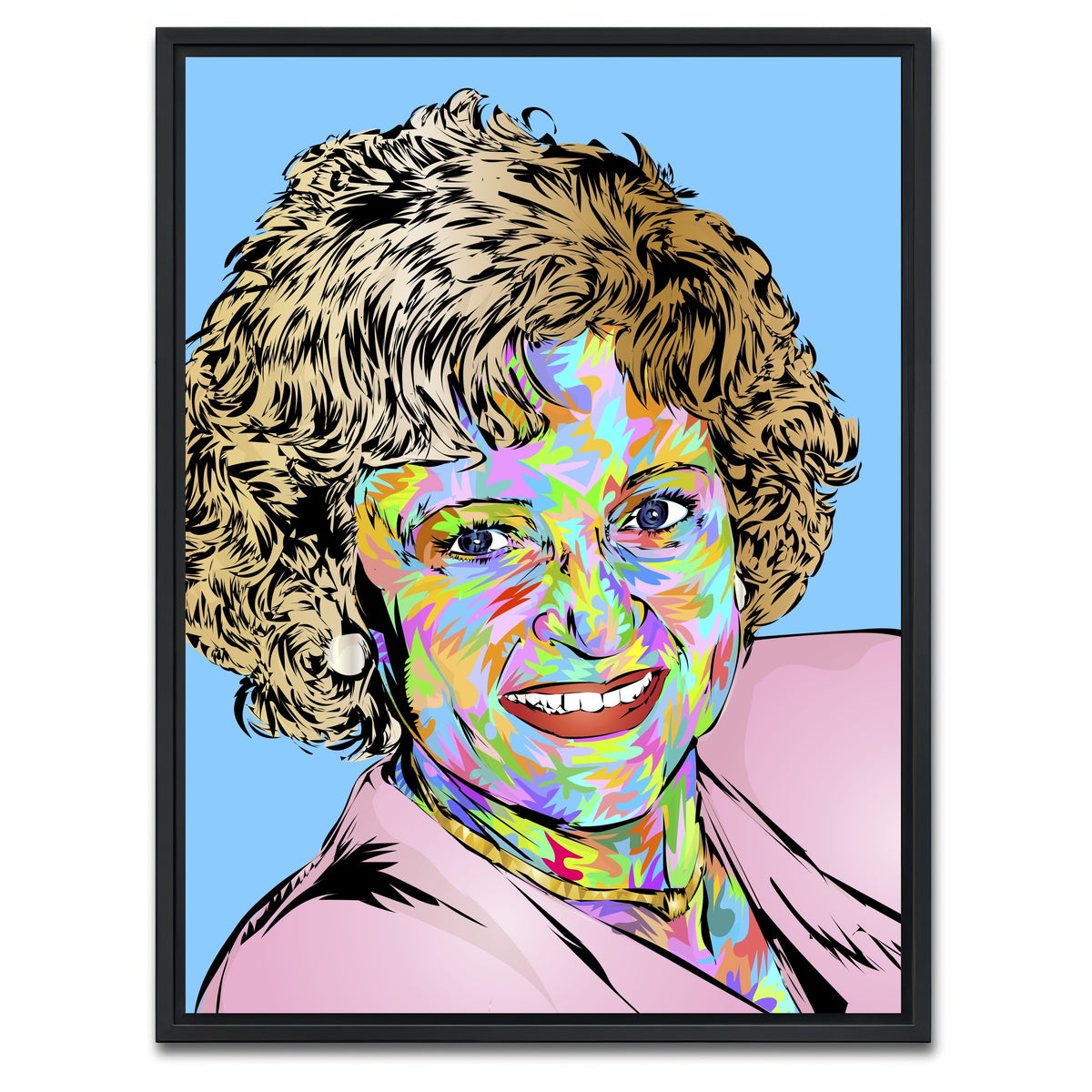 AUTO-MOCKUP WHITE | Betty White | 1 Piece | Black Framed Canvas | group=3x4