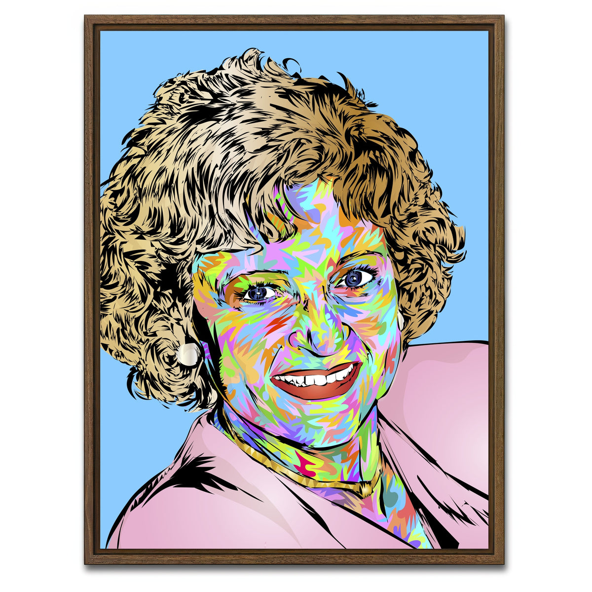 AUTO-MOCKUP WHITE | Betty White | 1 Piece | Walnut Framed Canvas | group=3x4