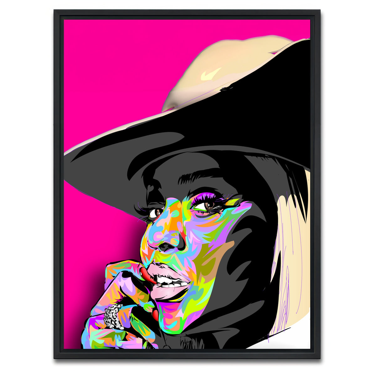 AUTO-MOCKUP WHITE | Beyonce Cowboy | 1 Piece | Black Framed Canvas | group=3x4